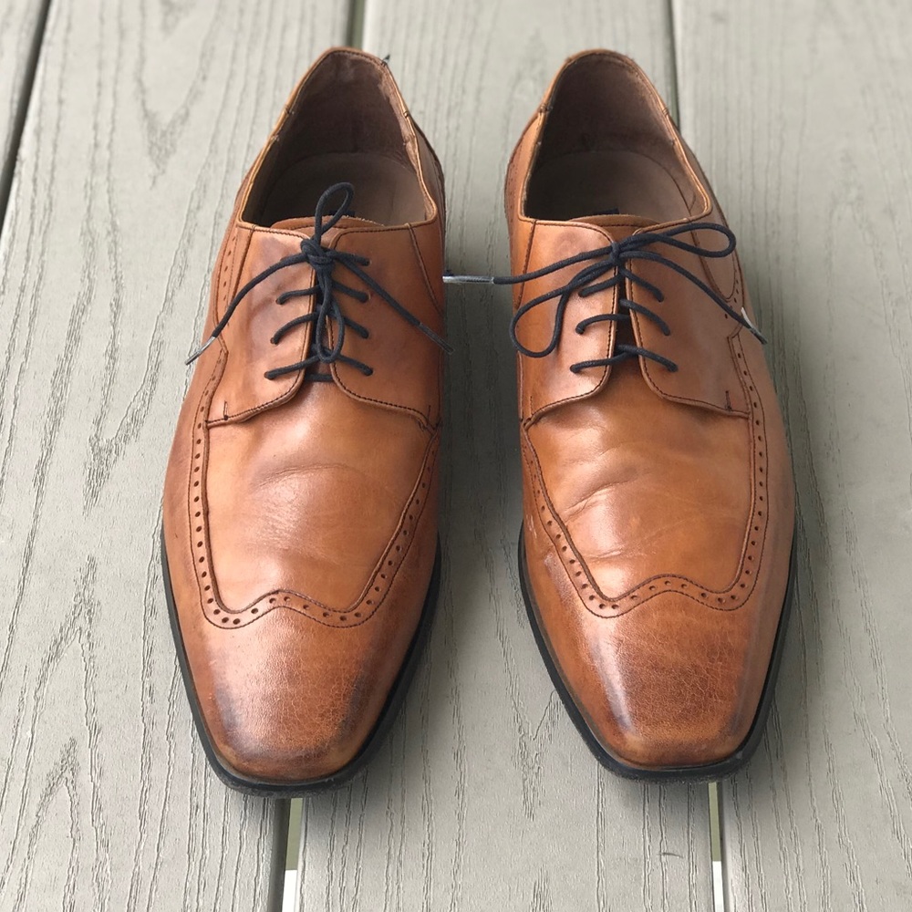 Men’s Perry Ellis Leather Snipe Toe Dress Shoes